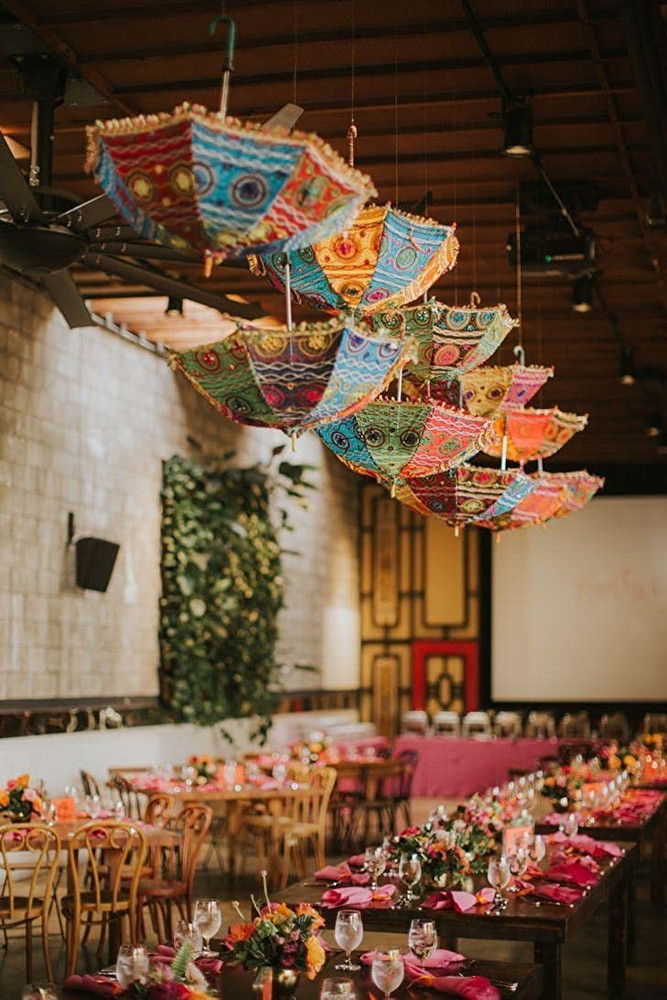 RT Creations Embroidery Work Decorative Umbrella Useful for Party