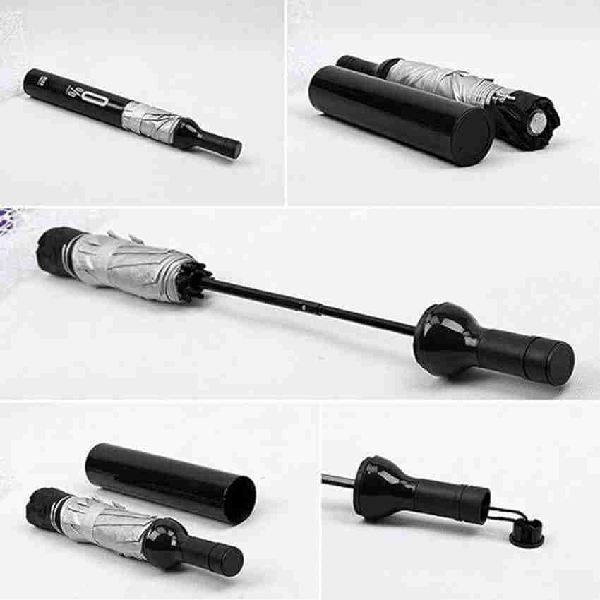 QXORE Double Layer Folding Portable Umbrellas with Bottle Cover