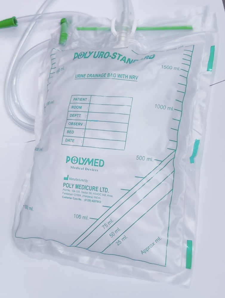 Buy original Polymed Polyuro Premium Urine Bag with T-Type Bottom