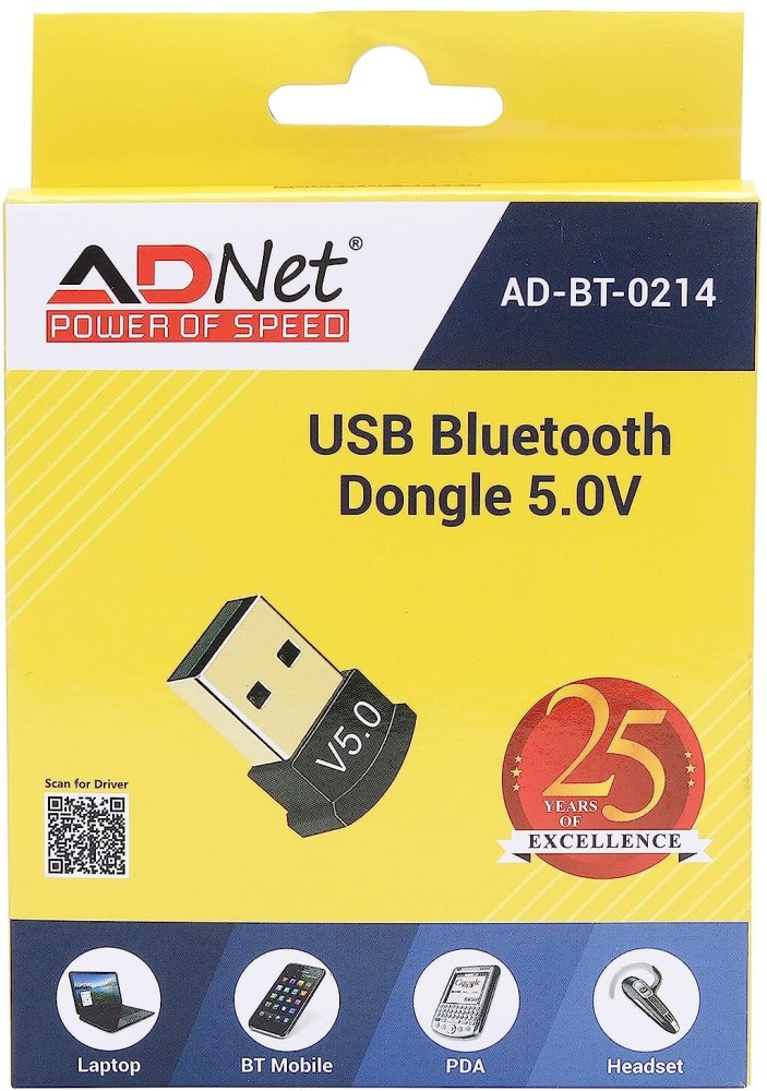 A.D NET POWER OF SPEED USB Bluetooth 5.0 Adapter Transmitter Bluetooth  Receiver Audio USB Adapter - A.D NET POWER OF SPEED 