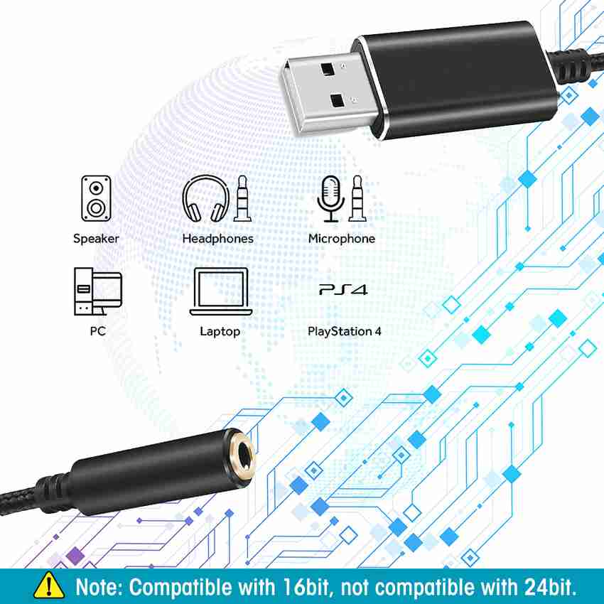 Zeitel USB to 3.5 mm Jack Audio Adapter USB Sound Card USB to 3.5mm Jack USB Audio USB Adapter Zeitel Flipkart
