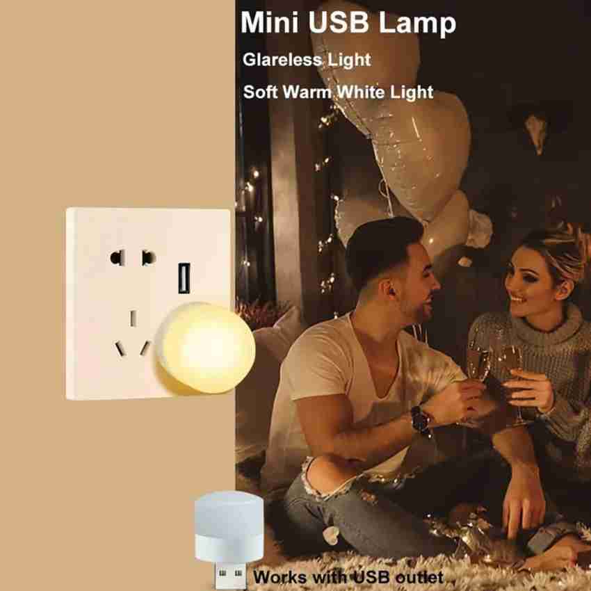 2pcs LED Night Lights USB Plug in Night Lamps Mini Lights for