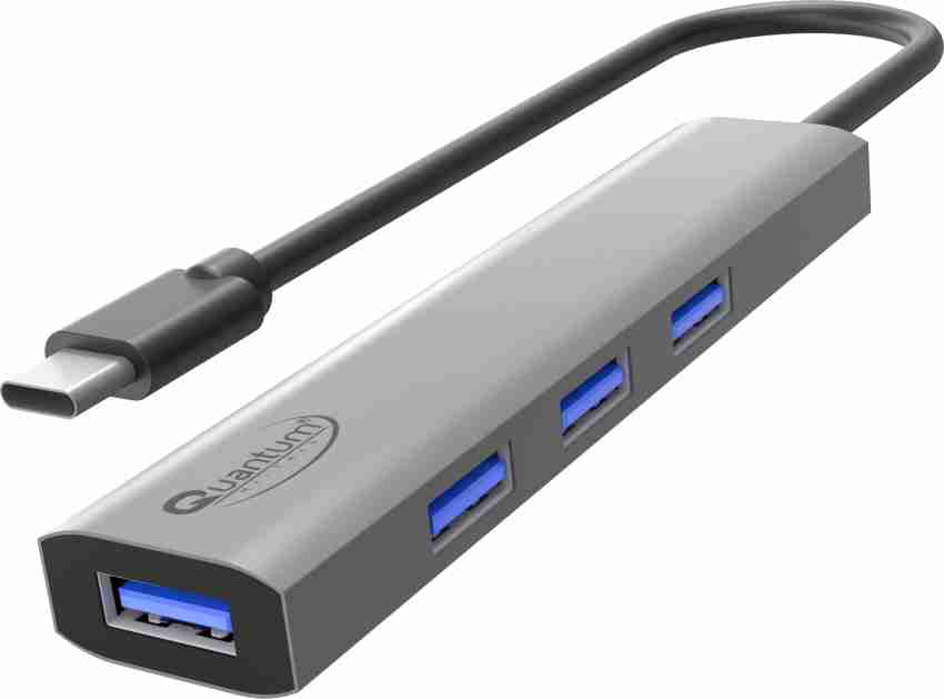 Quantum 4 Port USB Hub (1 Port 3.0 & 3 Port 2.0) with High Speed Data  Transfer, Plug Play Usage, Compatible with Laptop, PC and Other USB-A  Devices, QHM7532 (Black) - Buy