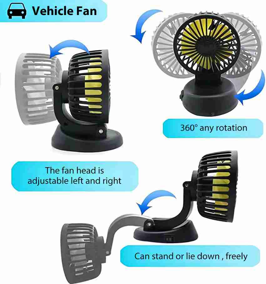 Cigarette lighter top car fan