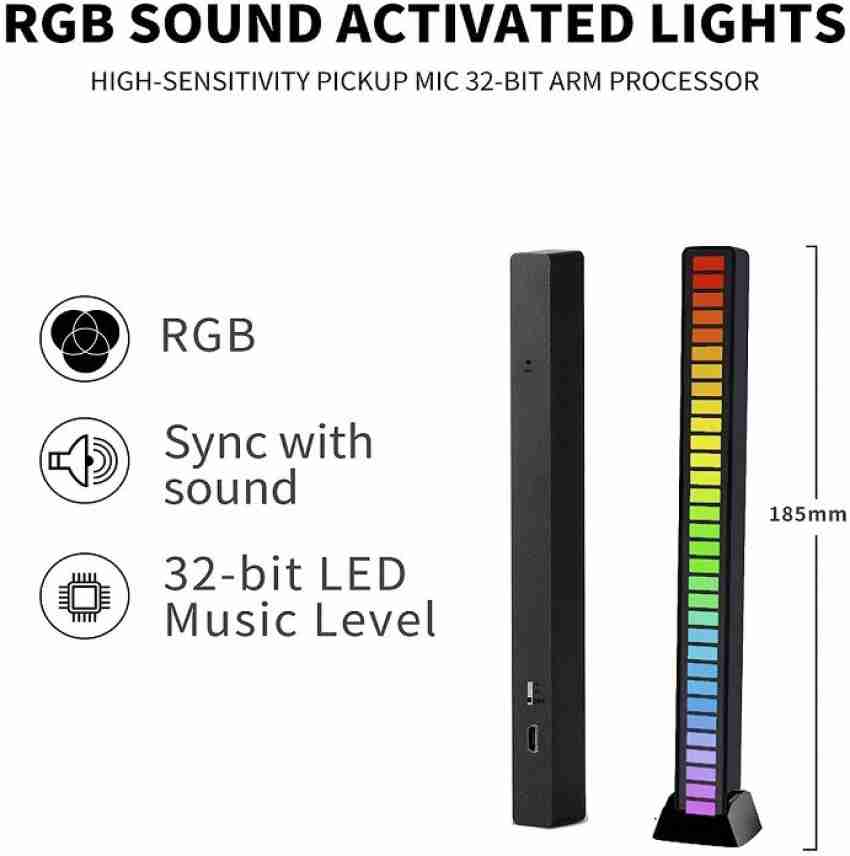RGB-Sound-Control-Musik-Rhythmus-Lichter, Desktop-Umgebungslichtstreifen,  RGB-synchronisierte Rhythmus-Lichter, Schillernde Musik-Umgebungslichter