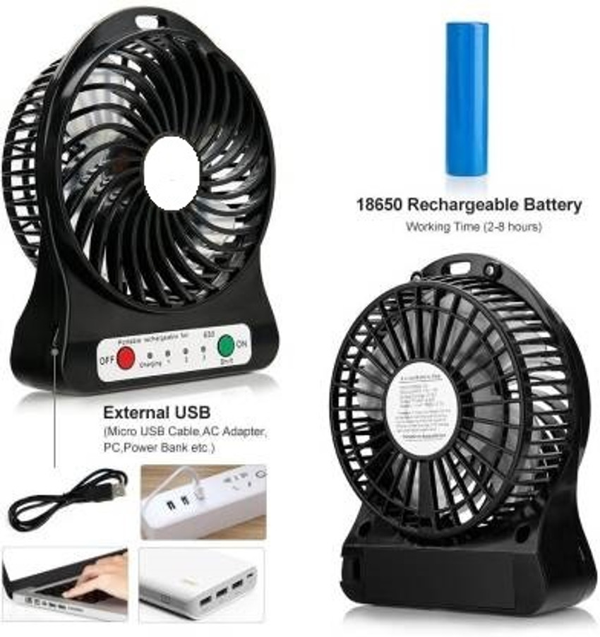 Portable mini clearance charger fan