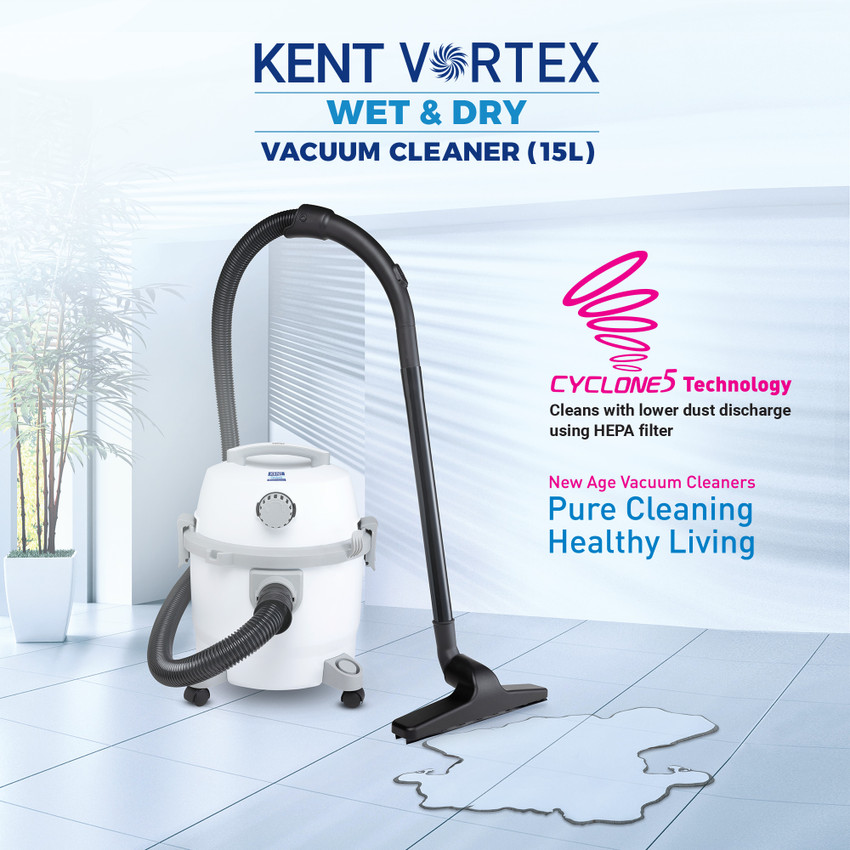KENT 116133 Vortex Wet Dry Wet Dry Vacuum Cleaner with Reusable Dust Bag