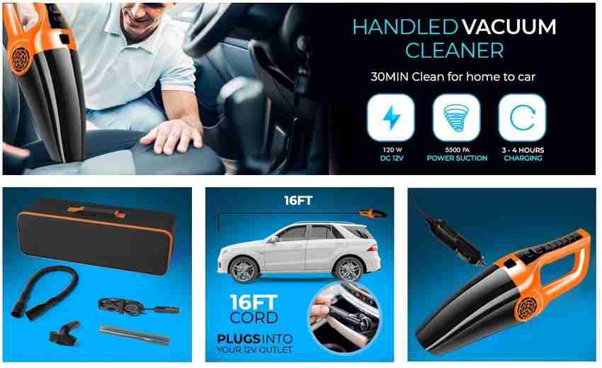 Powerful handheld vacuum for car deals