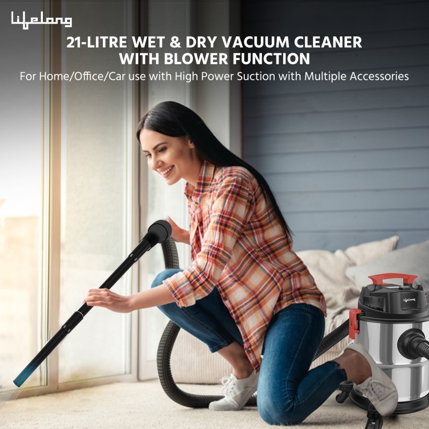 Lifelong Aspire ZX 1200 Watts Wet & Dry Vacuum Cleaner (21 Litres Tank, LLVC20, Red & Black)