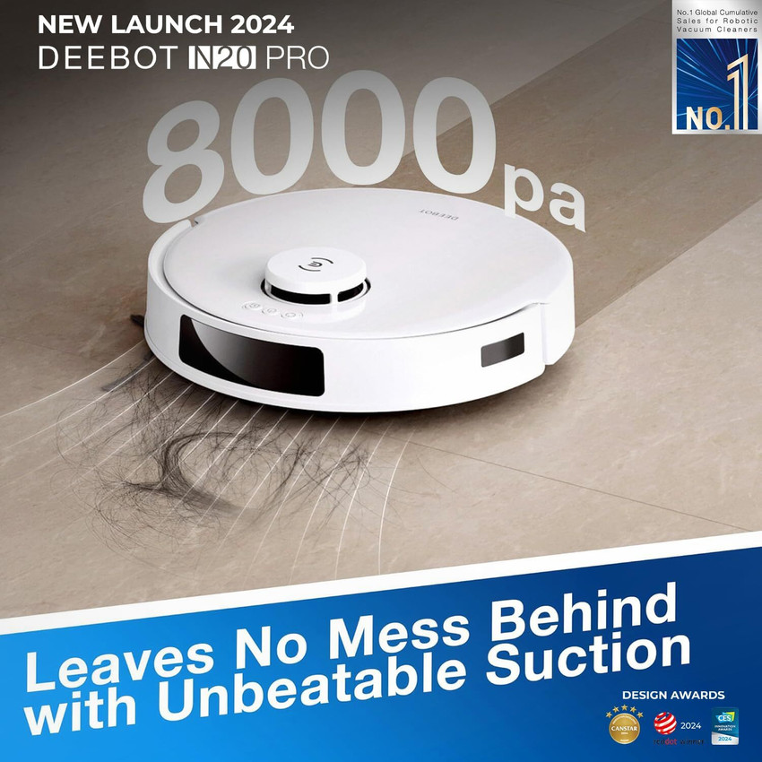ECOVACS Deebot N20 Pro Robotic Floor Cleaner 