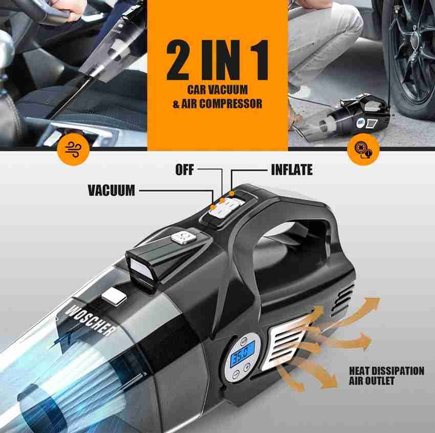 2 in 1 car cheap vacuum cleaner with air compressor