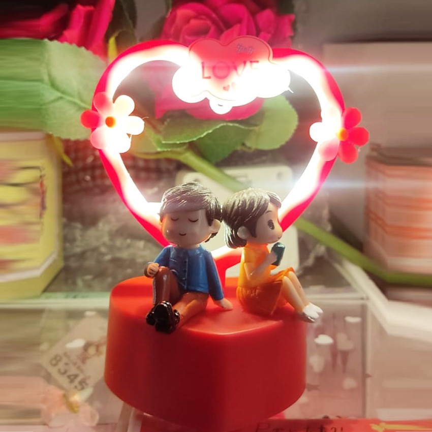 Chocozone Musical Couple Showpiece with Lights Valentine Gift for