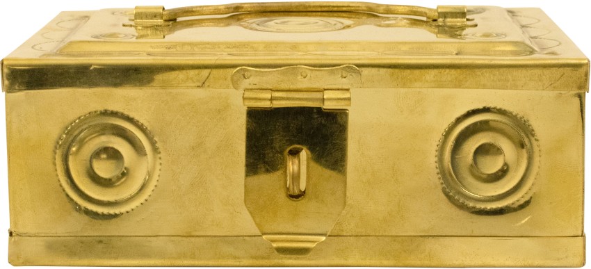 Buy Tc Antique Brass Betal Box(Pan Dan) Gold, Rectangular, 20.32 x 15.24 x  12.7 Centimeters Online at Low Prices in India 