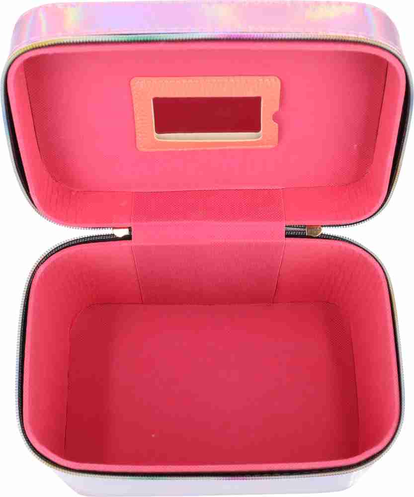 NFI Essentials Makeup Bag Cosmetic Box Jewelry Bridal Box Make Up Box  Trousseau Box (light Pink) (1)
