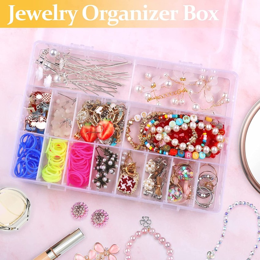 KriShyam 15/24/36 Grids Organizers and Storage,Plastic Jewelry Box  Removable Dividers Jewelry Organizer Box with Removable Dividers for  Jewellery Makeup Beads Earring Vanity Box Price in India - Buy KriShyam  15/24/36 Grids Organizers