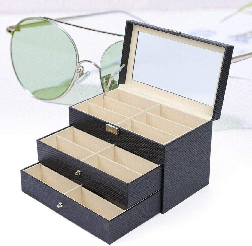 CPEX Three Layers 18 Grid Sunglasses Box Eyeglass Storage Organizer Drawer Box Collector Sunglasses Storage Box Vanity Box Price in India Buy CPEX Three Layers 18 Grid Sunglasses Box Eyeglass Storage