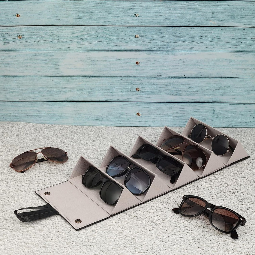 SHREESALES Sunglasses Organizer 5 Slots Travel Glasses Case Multiple Pairs Storage Hanging Sunglasses Organizer Vanity Box Price in India Buy SHREESALES Sunglasses Organizer 5 Slots Travel Glasses Cas...