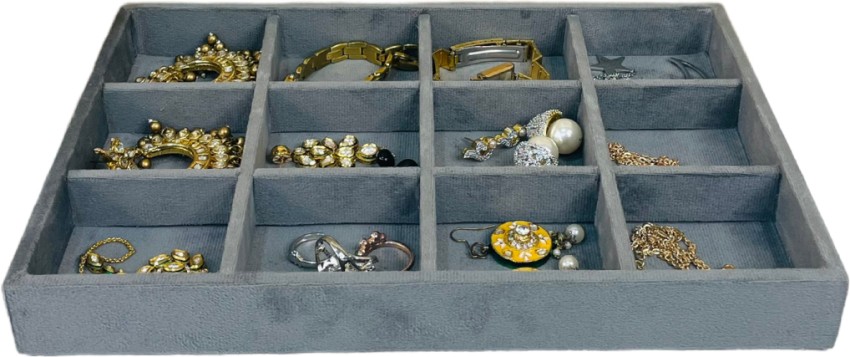 La Trove Organizers : Buy La Trove Luxury Velvet 12 Grid Organiser  Jewellery Tray Online