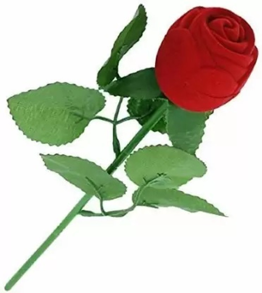 Headshot Premium Quality Velvet Red Rose Ring Box for Women and