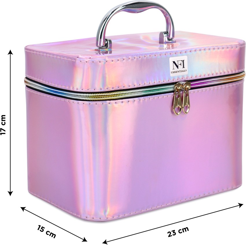 NFI Essentials Makeup Bag Set of 3 Cosmetic Box Jewellery Bridal Box  Trousseau Box (Pink): Buy NFI Essentials Makeup Bag Set of 3 Cosmetic Box  Jewellery Bridal Box Trousseau Box (Pink) Online
