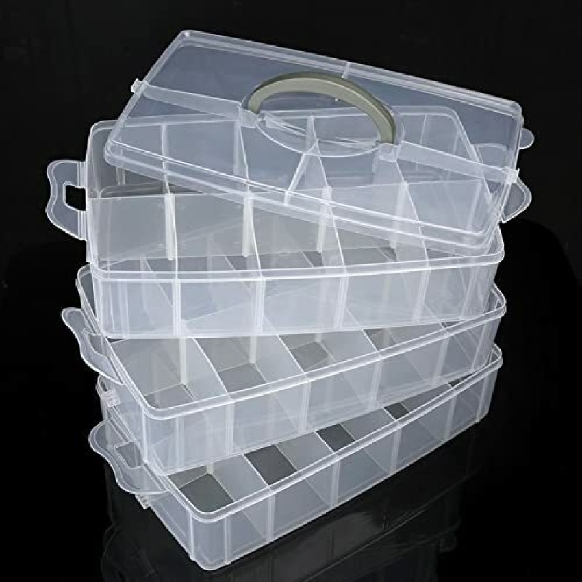 AATTMGYA 30 Grid Storage Box with Handle and Adjustable