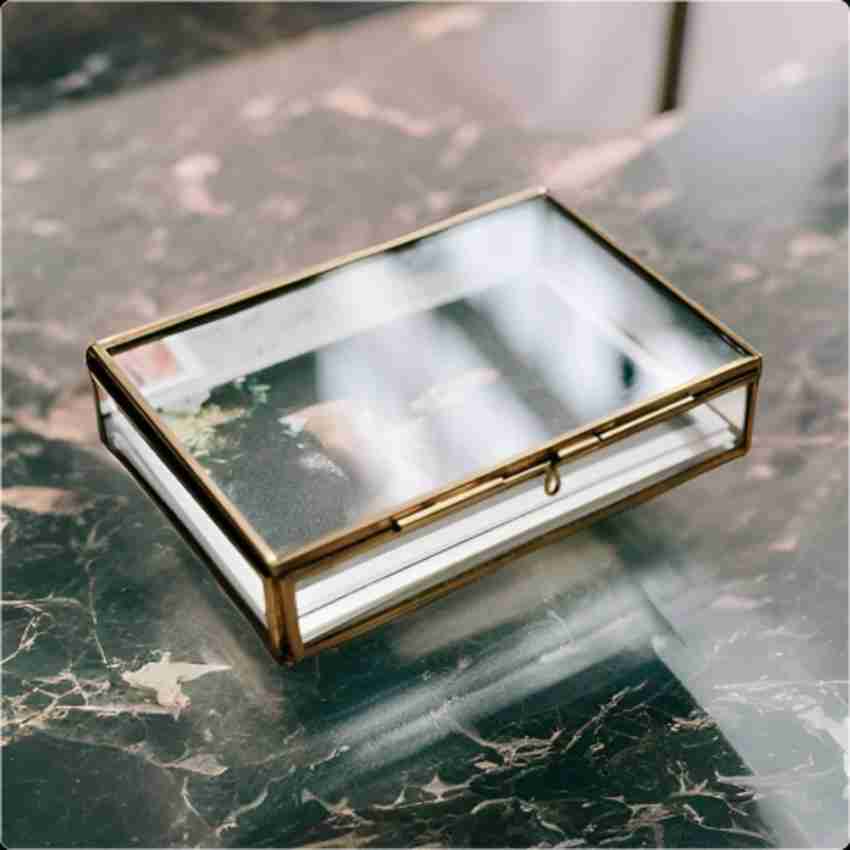 WESTON CHOICE organizer Glass Box Rectangular Jewelry Display
