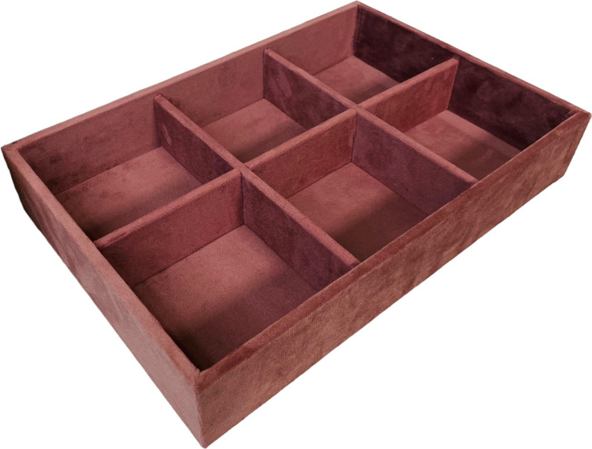 la trove Luxury Velvet 6 Slot BELT TRAY Organiser For Drawer And