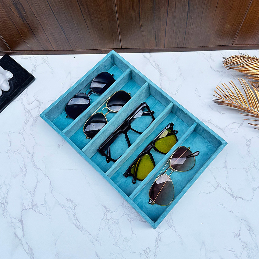 la trove Luxury Velvet Drawer Organizer Sunglass Goggles Tray and Jewelry Storage Display For Sunglass Shades Goggles 30 20 5 cm Vanity Box Price in India Buy la trove Luxury Velvet Drawer Organizer