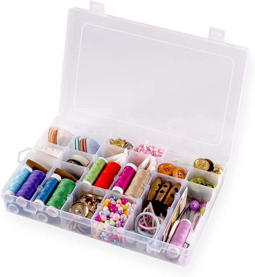 36 Grid Cells Plastic Multipurpose Jewelry Organizer Storage Box