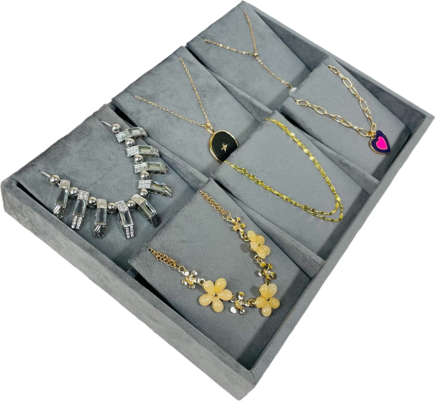 La Trove Luxury Velvet 12 Grid Organiser Jewellery Tray (30X20X3.5 Cm): Buy  La Trove Luxury Velvet 12 Grid Organiser Jewellery Tray (30X20X3.5 Cm)  Online at Best Price in India