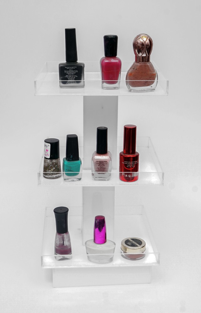 Shop 5 Tier Clear Acrylic Nail Polish Varnish Cosmetics Display Stand Rack  Organiser Online in Australia | Black Swallow