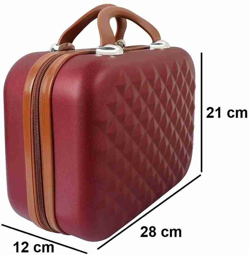 Hard shell top makeup bag