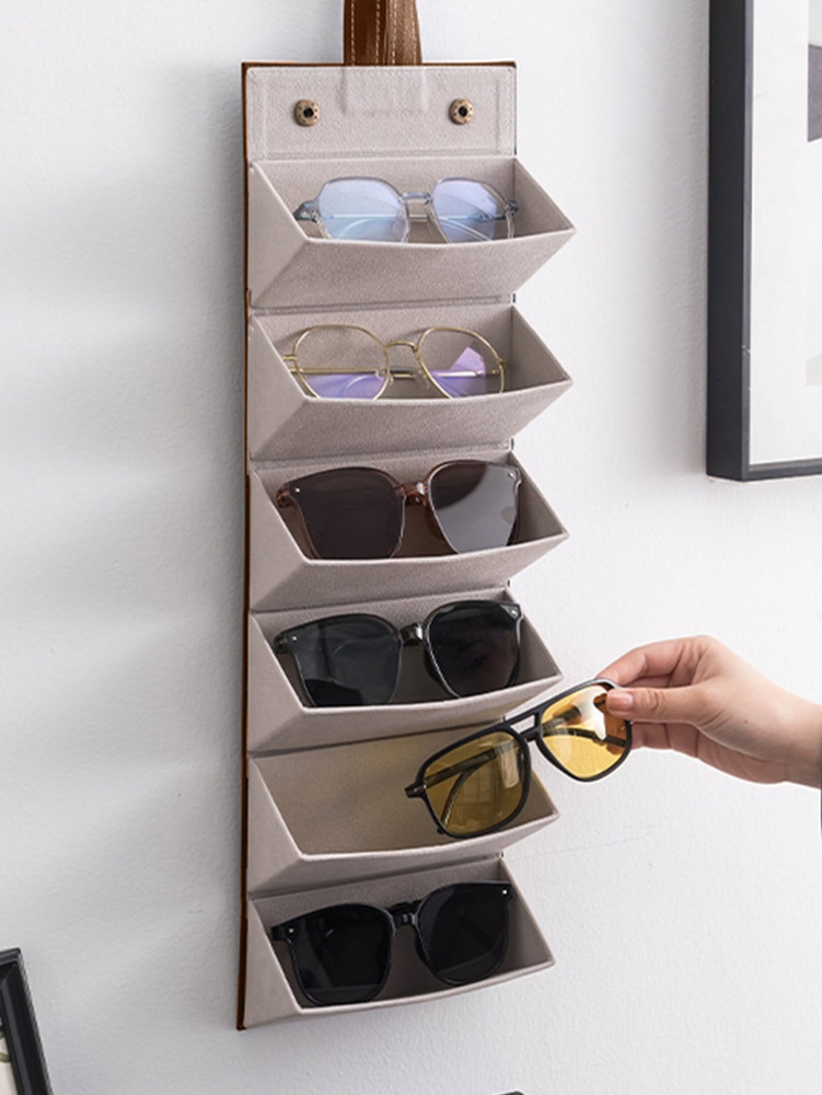 Hanging sunglasses holder store