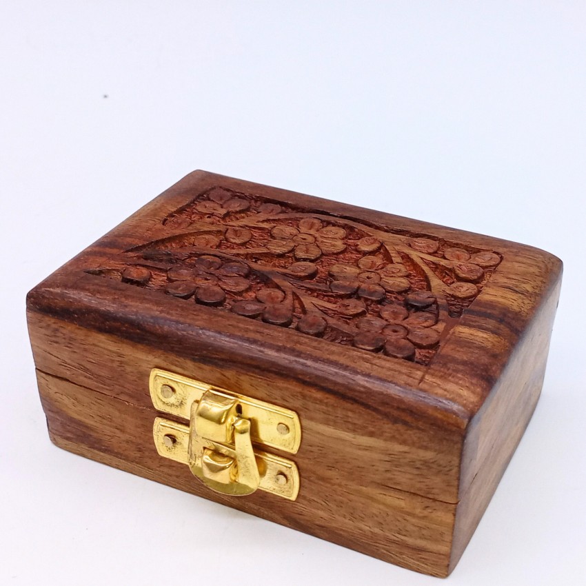 Santrams Wooden Small Storage Box for Jewellery/Gifts/Showcase