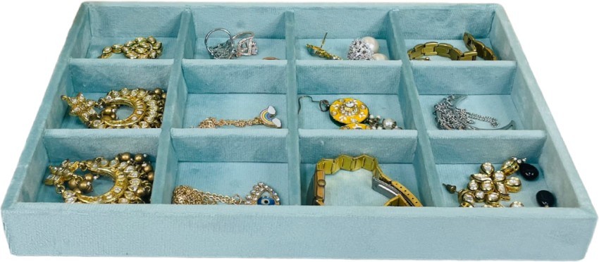 La Trove Organizers : Buy La Trove Luxury Velvet 12 Grid Organiser  Jewellery Tray (30X20X3.5 Cm) Online