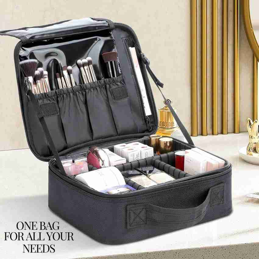 MINARA Cosmetic Bag for Makeup Organiser Travel Jewellery Grooming Vanity Box Makeup and Jewellery Vanity Box Price in India Buy MINARA Cosmetic Bag for Makeup Organiser Travel Jewellery Grooming Vani...