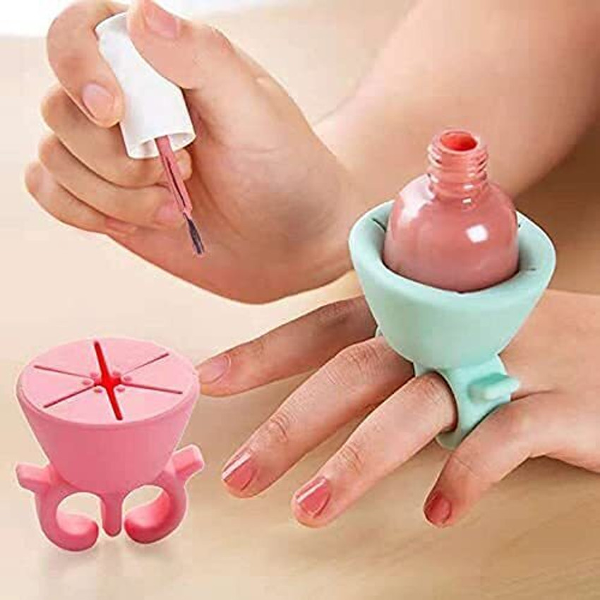 Nail polish holder ring top