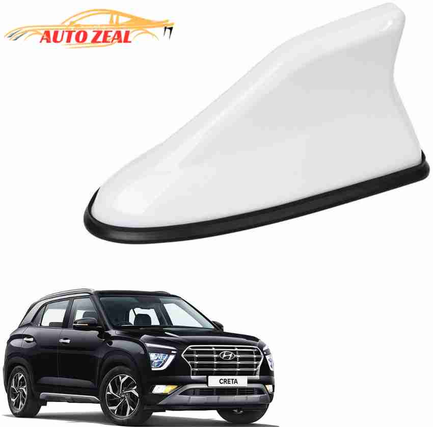 AutoZeal White Car Shark Fin Signal AM FM Receiver Antenna for
