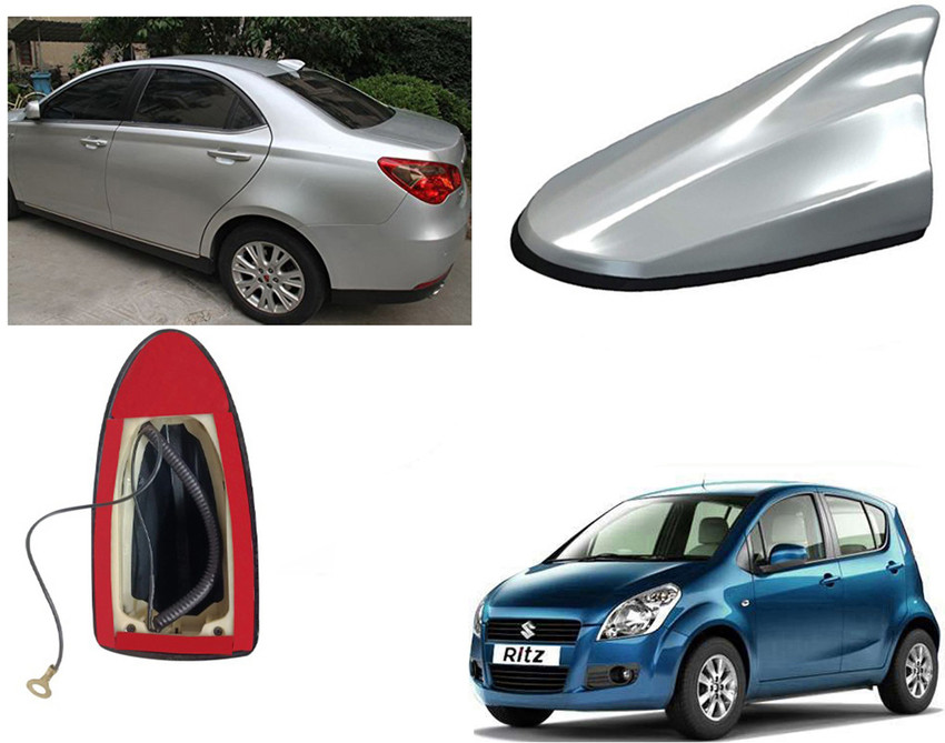 Automotive Prist Maruti Suzuki Ritz Type 1 Silver Shark Fin