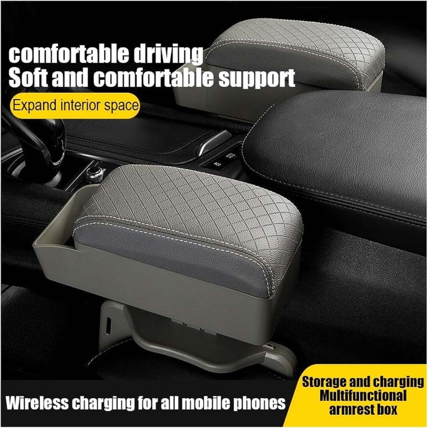 SMOXY Car Armrest Box Elbow Support Case Adjustable Seat Storage
