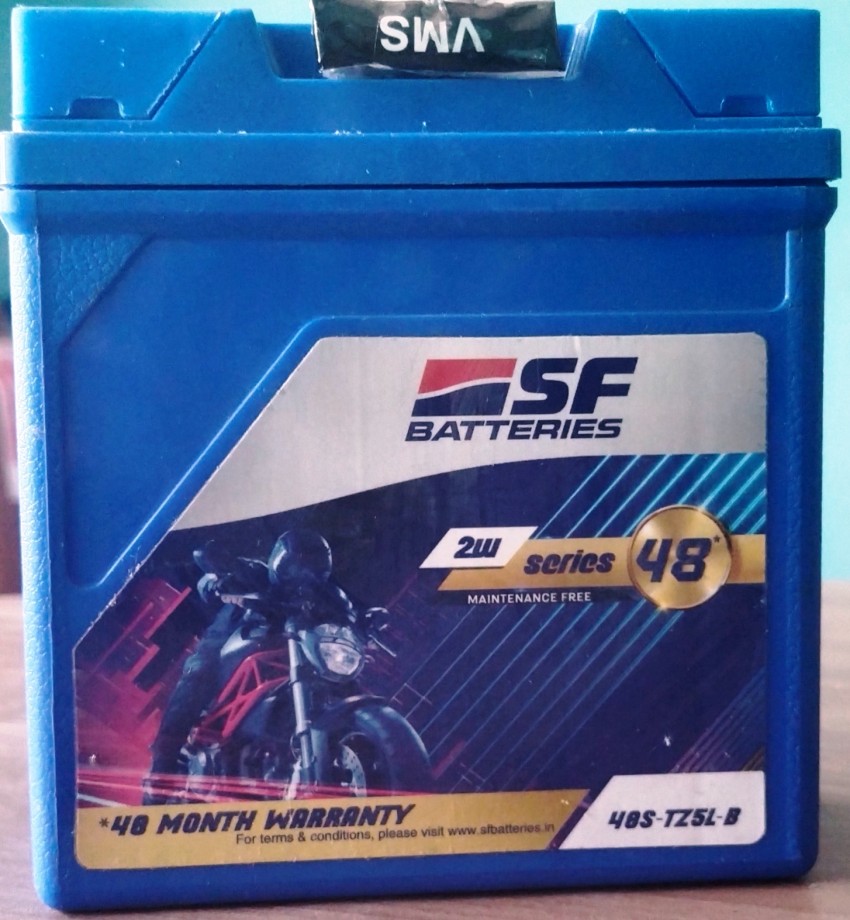 SF SONIC 48S TZ5L B 5 Ah Battery for Bike Price in India Buy SF SONIC 48S TZ5L B 5 Ah Battery for Bike online at Flipkart