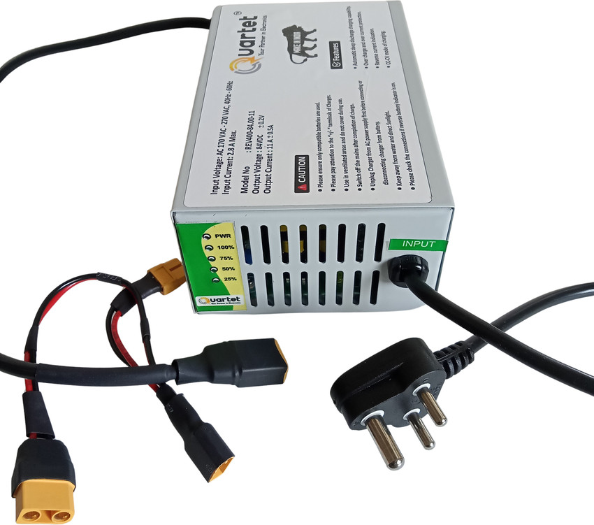 Quartet 72Volts 84Cutoff 11Amp battery charger for revolt bike 110 Ah Battery for Bike Price in India Buy Quartet 72Volts 84Cutoff 11Amp battery charger for revolt bike 110 Ah Battery for