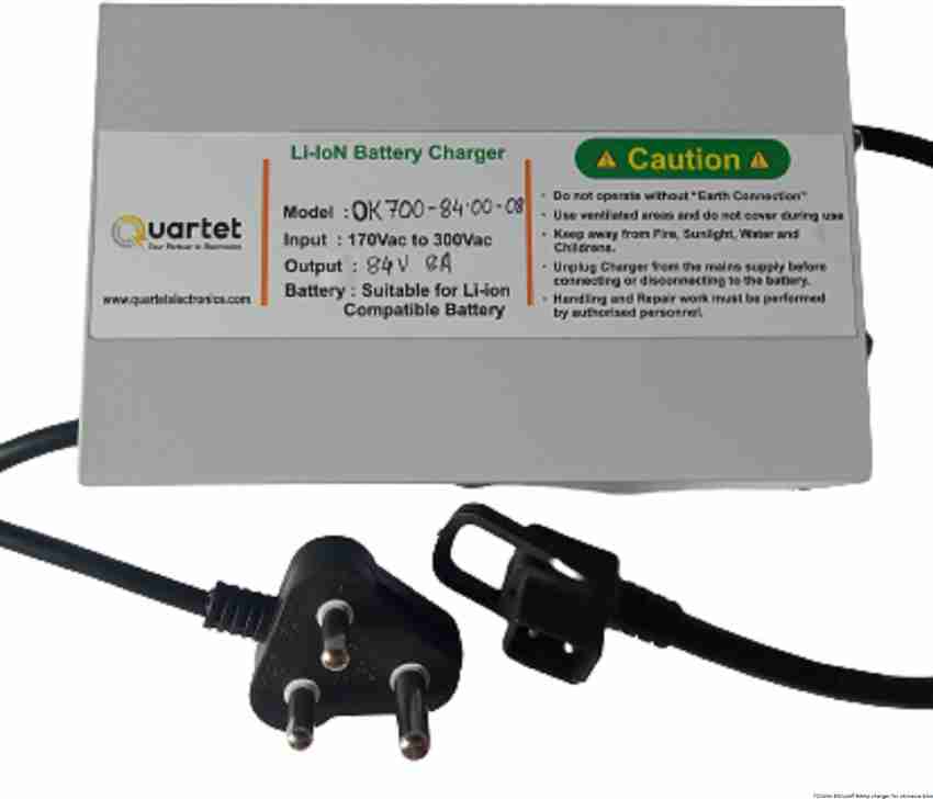 Quartet 72 Volt 84.00 Cut Off 8 AMP charger for Okinawa Electric