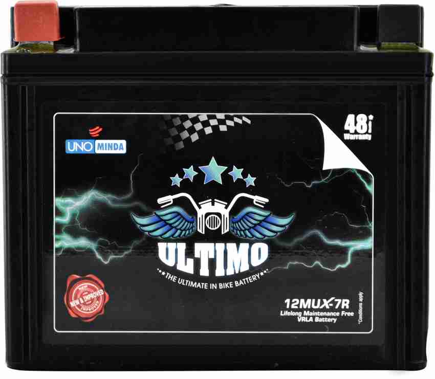 UNO MINDA 12MUX 7R 7 Ah Battery for Bike Price in India Buy UNO