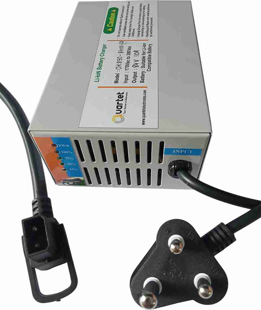 Quartet 72 Volt 84 Cut Off 10 AMP charger for Electric Okinawa Bike 100 Ah Battery for Bike Price in India Buy Quartet 72 Volt 84 Cut Off 10 AMP charger