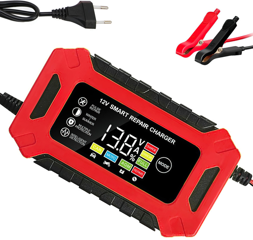 brainle Portable 6 AMP 12 Volt Car Bike Battery Charger Jump Starter Kit Trickle Charger 50 Ah Battery for All Vehicles Price in India Buy brainle Portable 6 AMP 12 Volt