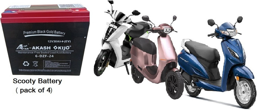 Astar Electric Scooty Free Sealed Lead Acid Battery 12V 30Ah Black