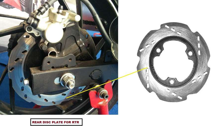 Apache rtr 160 rear disc plate price on sale