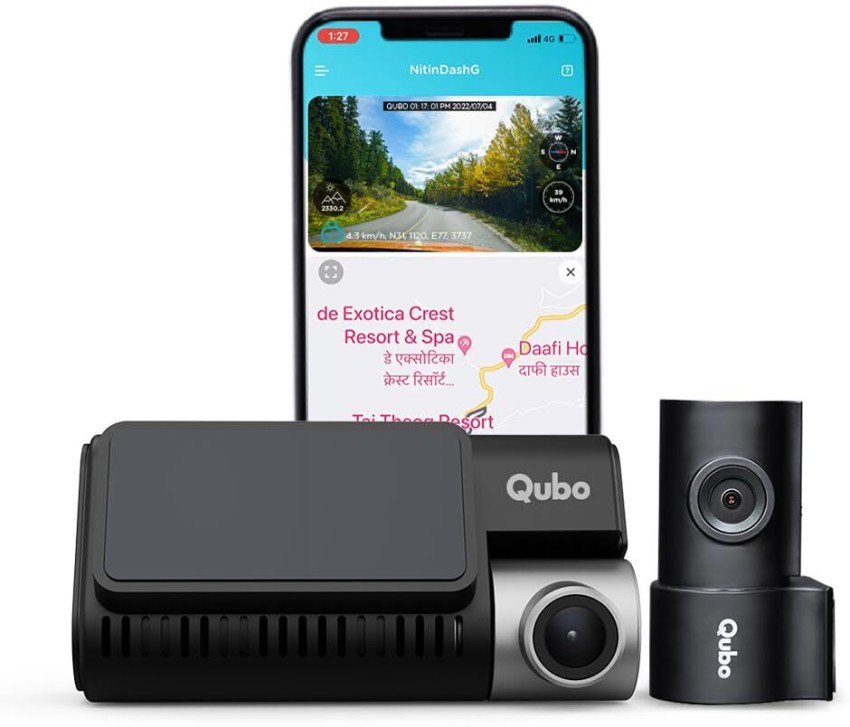 Qubo HCA04 Smart Dashcam Pro 4K DualCam with Wi-Fi GPS, For Car Dashboard  Camera at Rs 7500 in New Delhi