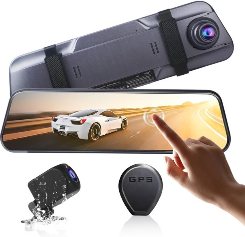 10'''' UHD 4K Touchscreen Mirror Dash Cam Backup Camera Front and 1080P  Rear View with GPS WiFi